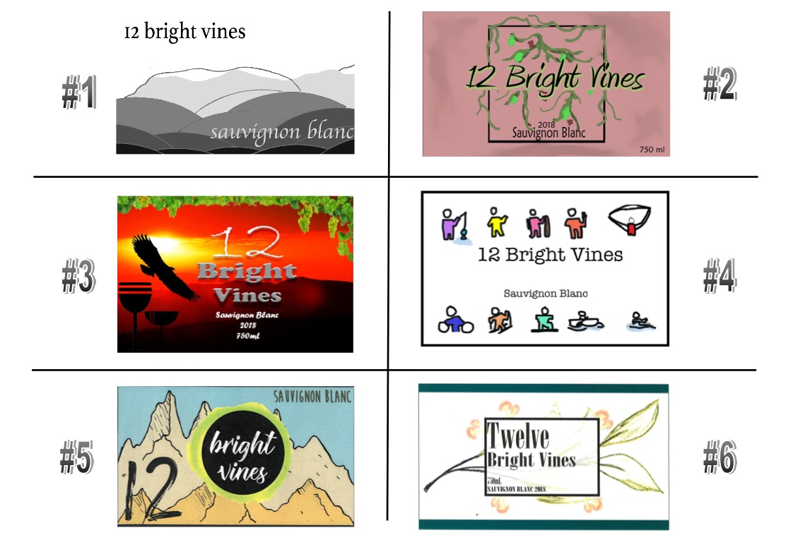 12 Bright Vines 2018 Vintage - Label Voting